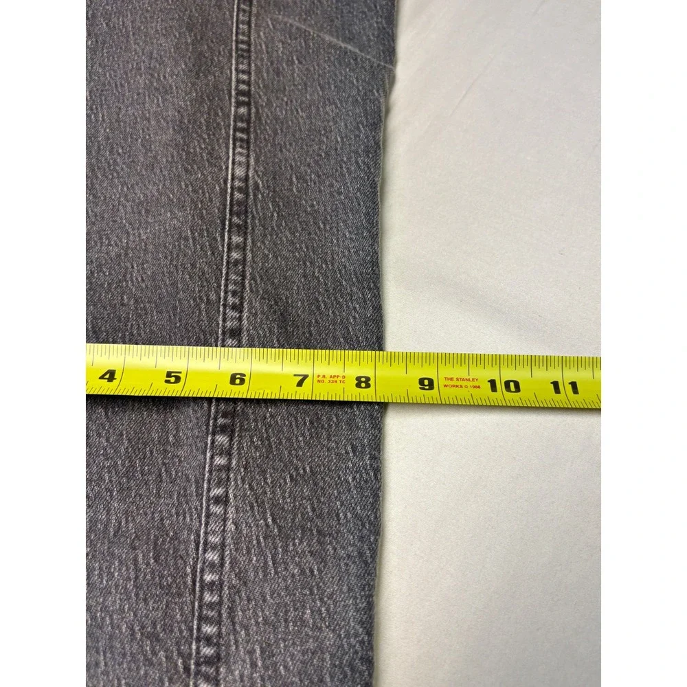 Madewell The Perfect Vintage Straight Jean Faded Black Seam Denim Womens 24X29 - Picture 13 of 14